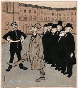 De vrijheid van wetenschap; Simplicissimus V/5 door Thomas Theodor Heine