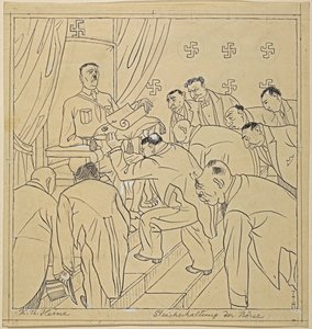 Gelijkstelling van de beurs; Simplicissimus XXXV/36, 1930 door Thomas Theodor Heine