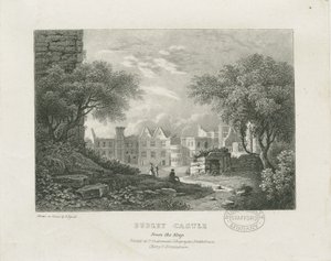 Dudley Kasteel - De Donjon: lithografie, nd [19e eeuw] door Thomas Underwood