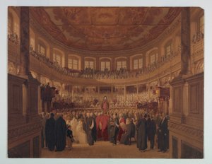 Tekening, Encaenia in de Sheldonia, 1814 door Thomas Unwins