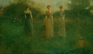 In de Tuin, 1892-1894 door Thomas Wilmer Dewing