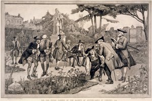 De oude fysische tuin van de Society of Apothecaries in Chelsea, 1750, 1890