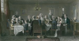 De kerstpudding door Thomas Webster