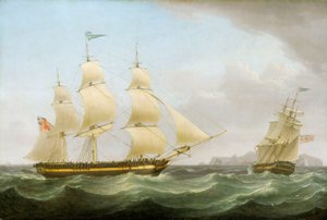 Het schip Phoenix, eind 18e eeuw - begin 19e eeuw door Thomas Whitcombe