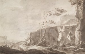 Rotsachtig Landschap met een Stroom door Thomas Wijck