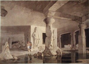 Deel van de Tempel van de Elephanta, plaat VIII uit 