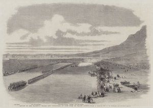 Review van de troepen en vrijwilligers van Hare Majesteit in Kaapstad door Prins Alfred door Thomas William Bowler