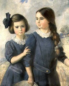 Portret van Gwynneth en Norah Langton Thompson