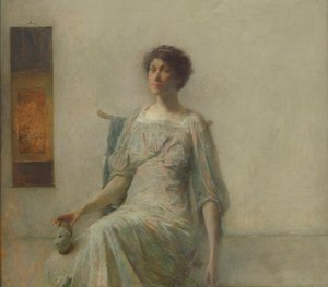 Dame met een Masker, 1911 door Thomas Wilmer Dewing