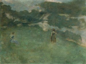 De heremietlijster door Thomas Wilmer Dewing