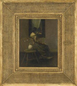 De Spiegel, 1907 door Thomas Wilmer Dewing