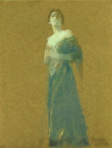 Vrouw in blauw
