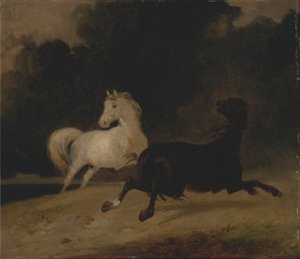Paarden in een Onweersbui door Thomas Woodward