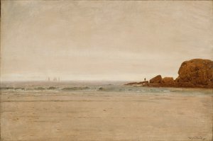 Strand en rotsen 1870 door Thomas Worthington Whittredge