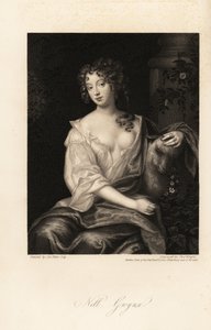 Nell Gwyn, restauratieactrice, geliefde van de graaf van Rochester, langdurige minnares van koning Karel II van Engeland door Thomas Wright