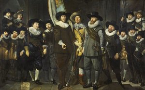 Schutterij van het IIIe district van Amsterdam, onder bevel van kapitein Allaert Cloeck en luitenant Lucas Jacobsz Rotgans, 1632 door Thomas de Keyser