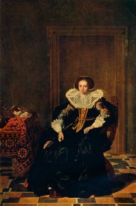 Portret van een dame door Thomas de Keyser