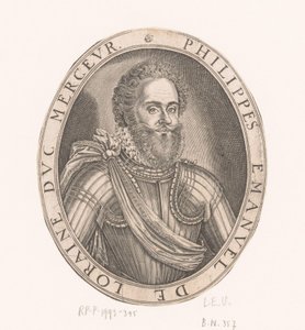 Portret van Philippe-Emmanuel de Lorraine hertog van Mercoeur door Thomas de Leu