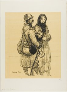 Een soldaat voor Pétain door Théophile Alexandre Pierre Steinlen
