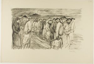 Uit de mijn komen door Théophile Alexandre Pierre Steinlen