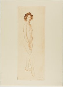 Staand model door Théophile Alexandre Pierre Steinlen