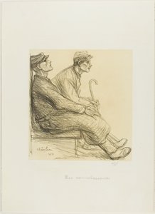 De Herstellende, plaat twee uit Actualités door Théophile Alexandre Pierre Steinlen