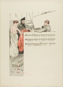 Het kleine model door Théophile Alexandre Pierre Steinlen