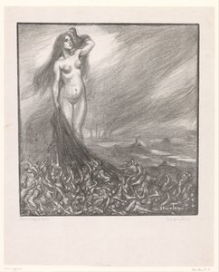 Eerbetoon aan Zola door Théophile Alexandre Steinlen (signed by artist)
