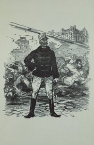 Generaal Gaston Auguste (1830-1909) Markies de Gallifet, in al zijn glorie door Théophile Alexandre Steinlen