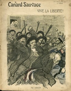 Illustratie door Steinlen (1859-1923) voor de omslag van De Wilde Eend