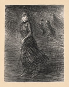 In de straat door Théophile Alexandre Steinlen