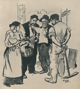 Retour En Arrière, ca. 1894, 1919 door Théophile Alexandre Steinlen
