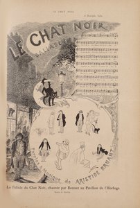 Verhaal van het beroemde cabaret Le Chat Noir, Le Chat Noir magazine door Théophile Alexandre Steinlen
