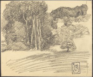 Het Bos bij Courdemanche door Théophile Alexandre Steinlen
