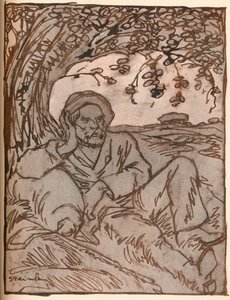 De zwerver, ca. 1879-1914, 1914 door Théophile Alexandre Steinlen