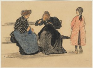 Drie Figuren door Théophile Alexandre Steinlen
