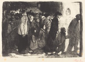 Aan de ware armen: De slechte rijken (Aux vrais pauvres: Les mauvais riches) door Théophile Alexandre Steinlen