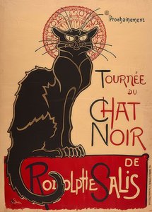 Tournée du Chat Noir de Rodolphe Salis (1e versie). Frankrijk 1896 door Théophile Alexandre Steinlen