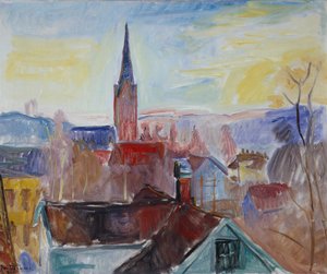Kerktoren, Lillehammer door Thorvald Erichsen
