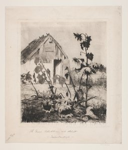 De zonnebloemen bij het huis door Thorvald Niss