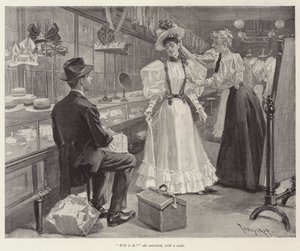 Illustratie voor De Dag van Hun Huwelijk, door W D Howells door Thure de Thulstrup