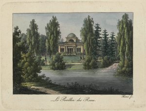 Het Rozenpaviljoen in Pavlovsk Park, 1810s door Thurner