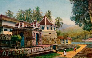 De Tempel van de Heilige Tand, Kandy, 1913 door Thyra Creyke Clark