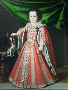 Portret van Vittoria della Rovere als kind door Tiberio di Titi