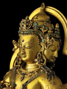 Figuur van Vairochana, Densatil door Tibetan School