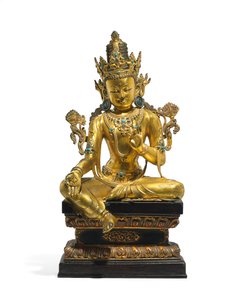 Keizerlijk figuur van Avalokiteshvara door Tibetan School