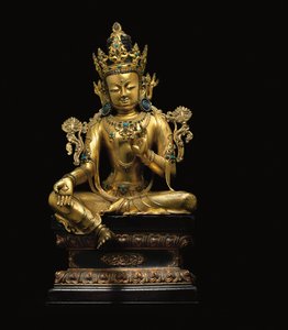 Keizerlijke figuur van Avalokiteshvara door Tibetan School