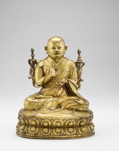 Shalu Lama Rinchen Khyenrab Chokdrub Palzangpo, ca. 1600 door Tibetan School