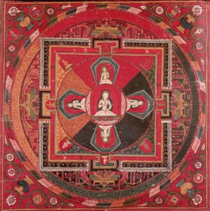Thangka van een Vajrasattva Mandala