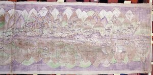 Het maaneinde van de Tsari rongkor (beschilderd doek) door Tibetan School